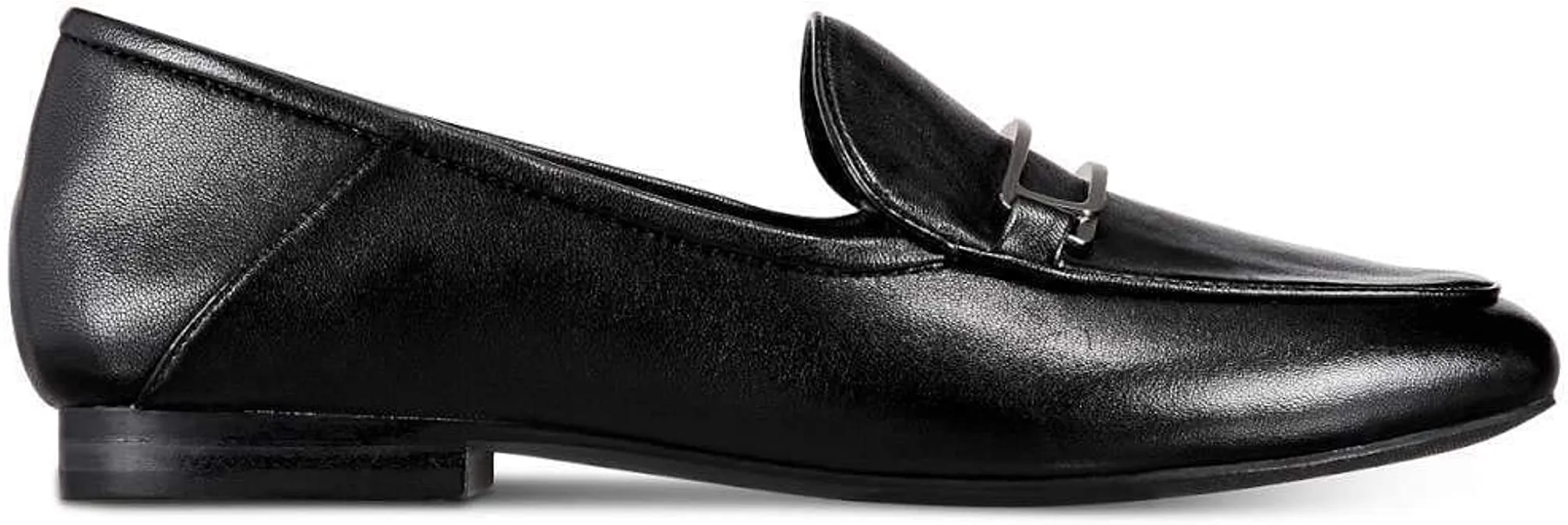 Alfani Womens goldii Leather Almond Toe Loafers, Black, Size 6.5