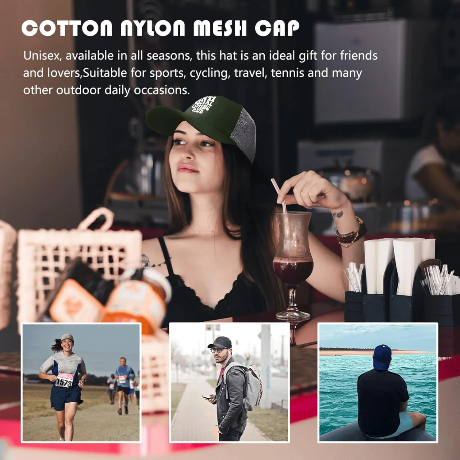 Anti Social Lifting Club Sun Hat Mom Hat Apricot Mens Hats and Caps Gifts for Him Beach Hat