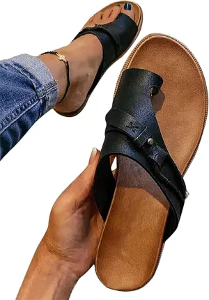 BBPM Women's Orthotic Sandals, Bunion Correction, Comfortable Platform Sandals, Black, EU40/US8