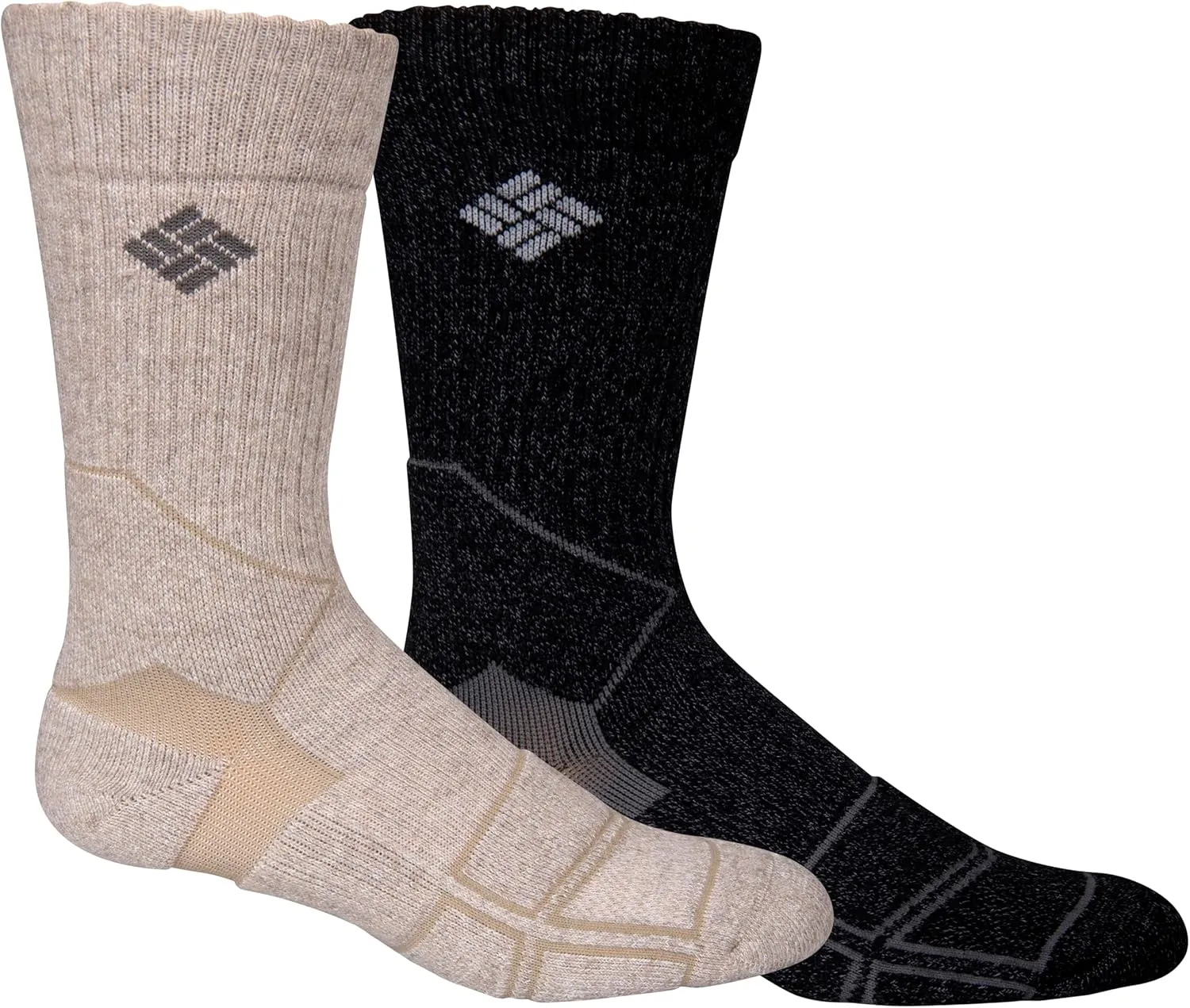 Columbia Men's 2 Pack Medium Weight Hiking Crew Socks
