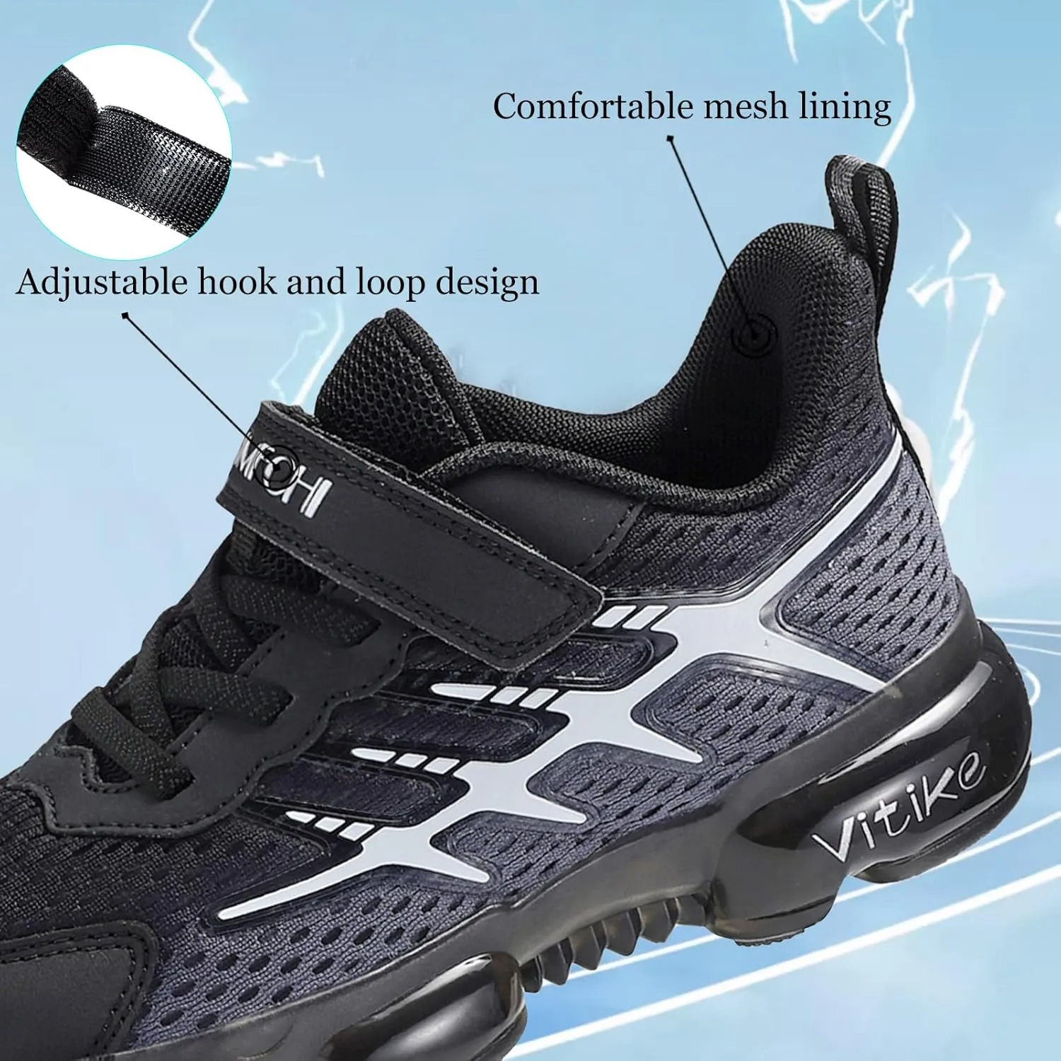 JMFCHI Boys Girls Kids' Sneakers Knitted Mesh Sports Shoes Breathable Lightweight Running Shoes for Kids Fashion Athletic Casual Shoes