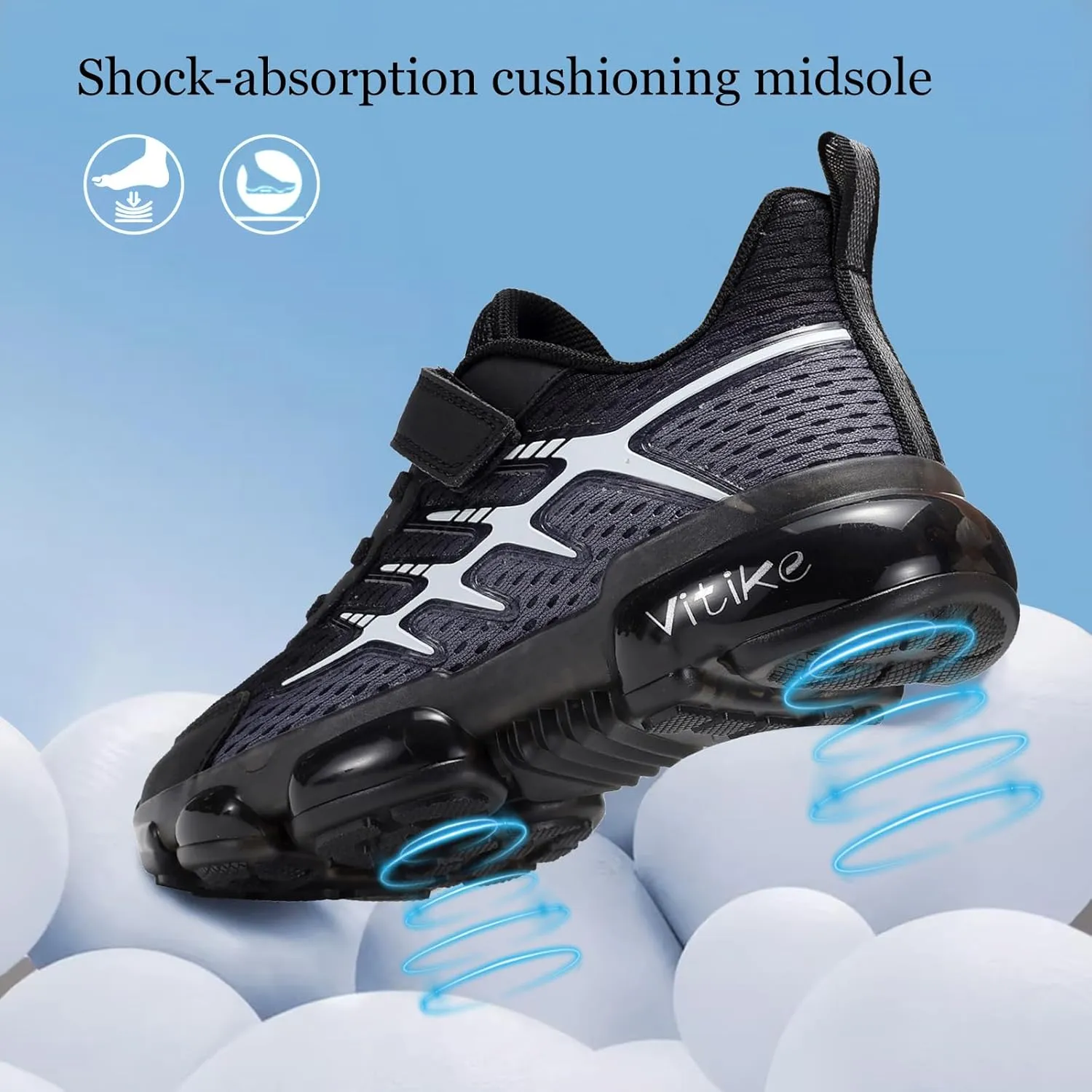 JMFCHI Boys Girls Kids' Sneakers Knitted Mesh Sports Shoes Breathable Lightweight Running Shoes for Kids Fashion Athletic Casual Shoes