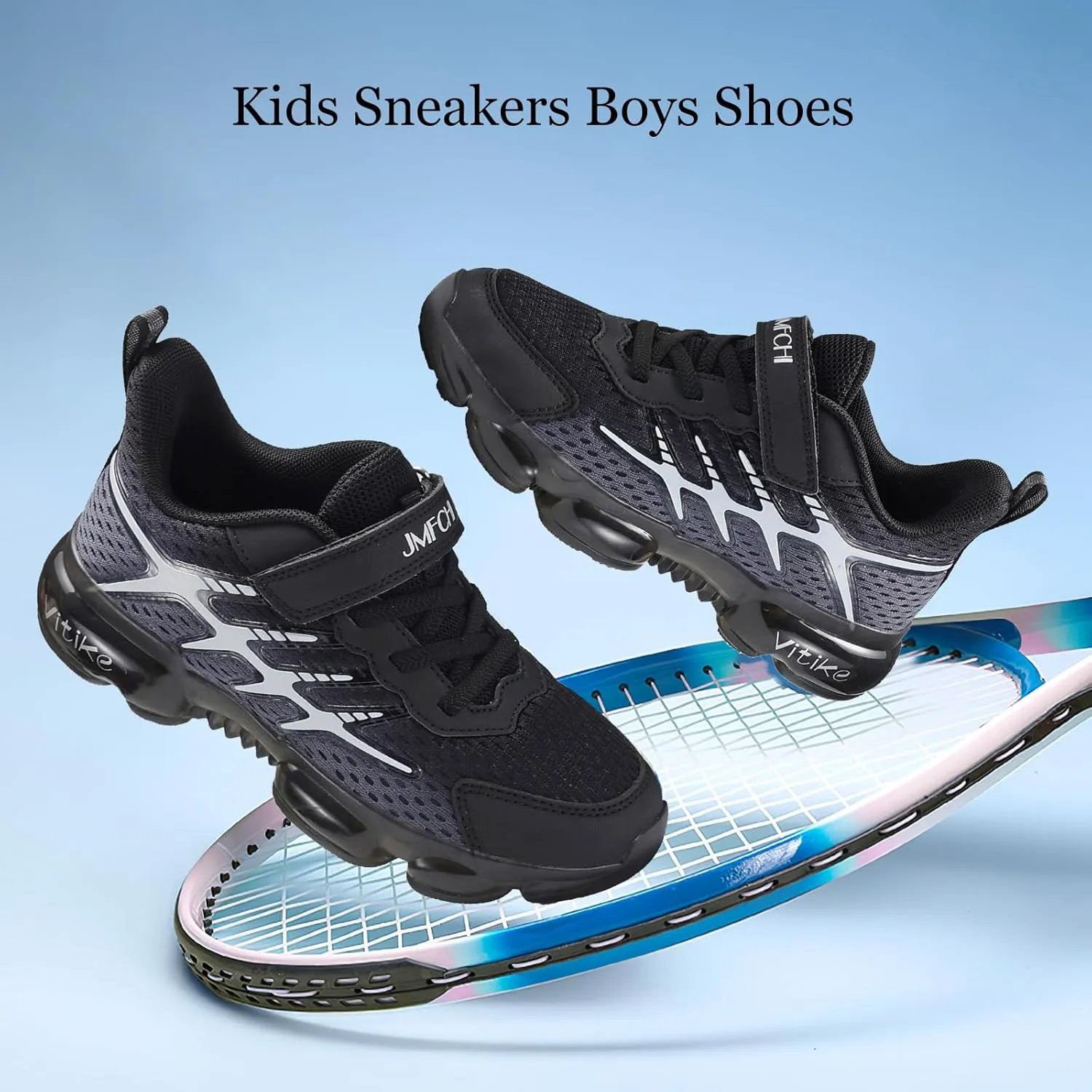 JMFCHI Boys Girls Kids' Sneakers Knitted Mesh Sports Shoes Breathable Lightweight Running Shoes for Kids Fashion Athletic Casual Shoes
