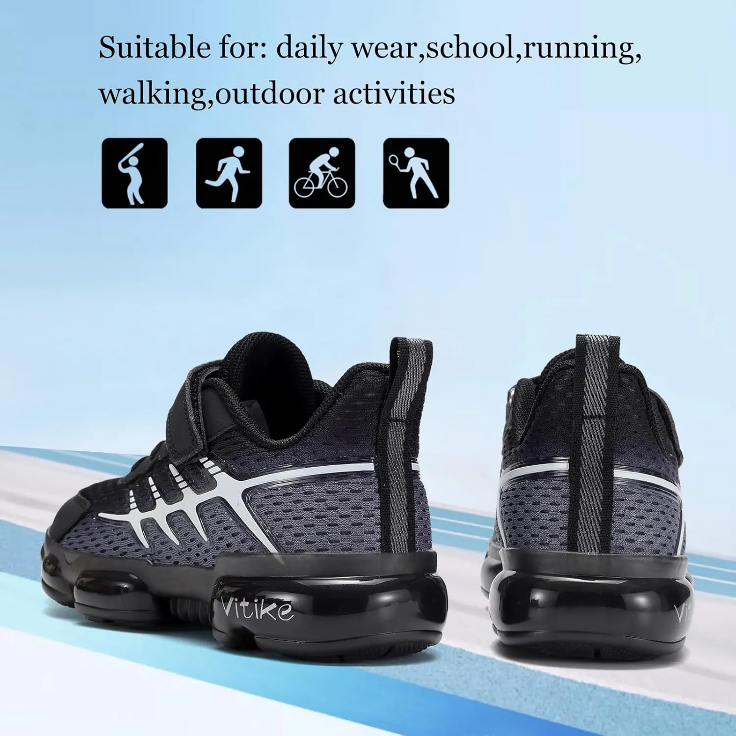 JMFCHI Boys Girls Kids' Sneakers Knitted Mesh Sports Shoes Breathable Lightweight Running Shoes for Kids Fashion Athletic Casual Shoes
