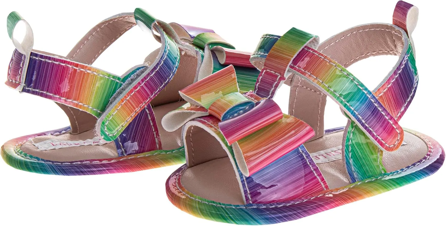 Josmo Baby Lightweight Sandals - Girls NewBorn SlipOn (Size 2-4 Infant)
