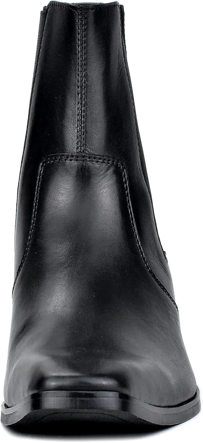 Leather Dress Boot for Men Fashion Casual Chelsea Cowboy Ankle Boots Heels CD-JY038-R