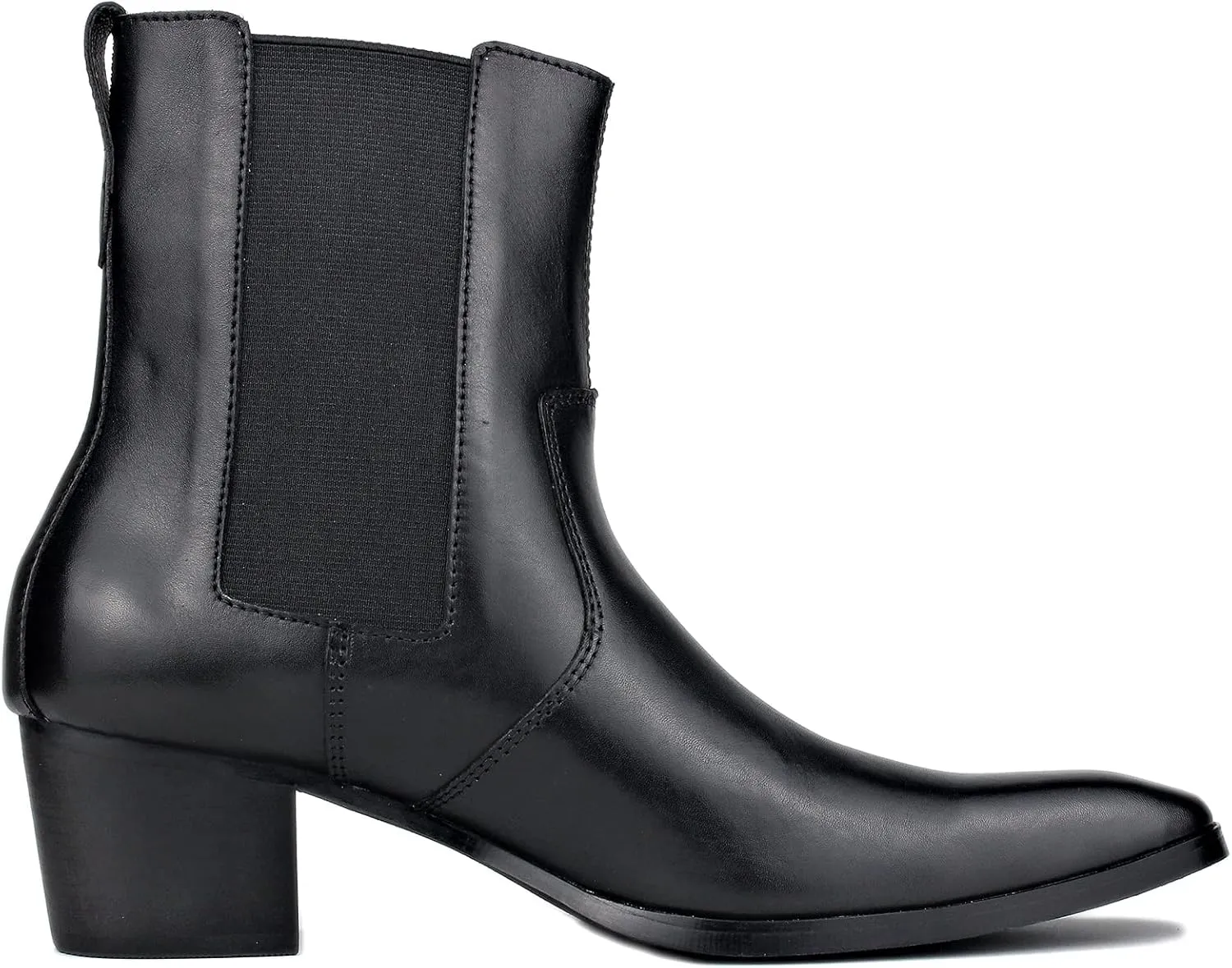 Leather Dress Boot for Men Fashion Casual Chelsea Cowboy Ankle Boots Heels CD-JY038-R