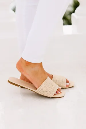 Let's Get Away Natural White Sandal