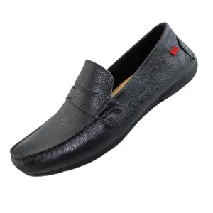 Marc Joseph New York Mens Loafers Casual Slip On Shoes Leather Penny Loafers for Men Lightweight Comfortable Classic Fashion Driving Moccasins Dress Driving Loafer Black Grainy 9.5