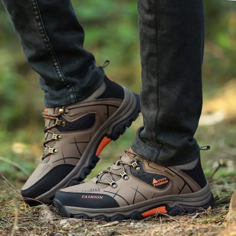 Men's Ankle Mid Waterproof Hiking Boots Outdoor Lightweight Jogging Shoes Climbing and Trekking Boot