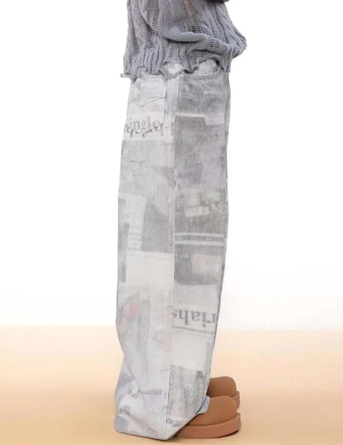 Men's Y2K Jeans Hip Hop Baggy Denim Pants Spiderweb Graphic Jeans Goth Denim Joggers Streetwear