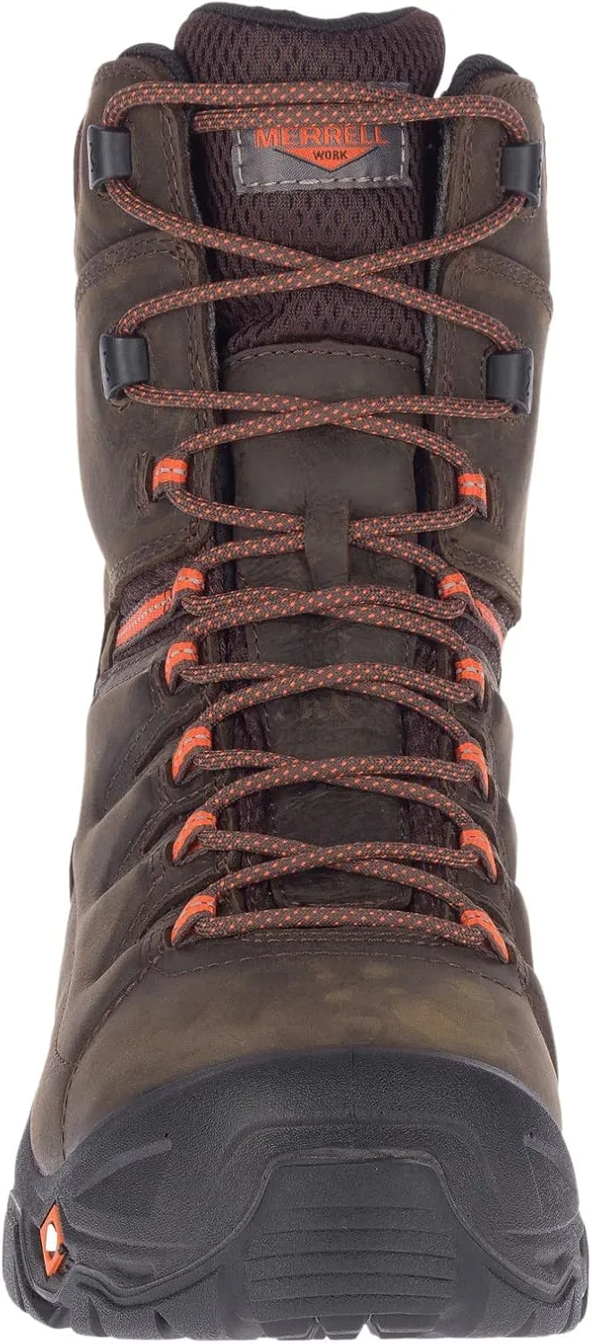 Merrell Men's Strongfield Leather 8in Thermo Waterproof Comp Toe Espresso Work Boots Strongfld 8" Wp Ct