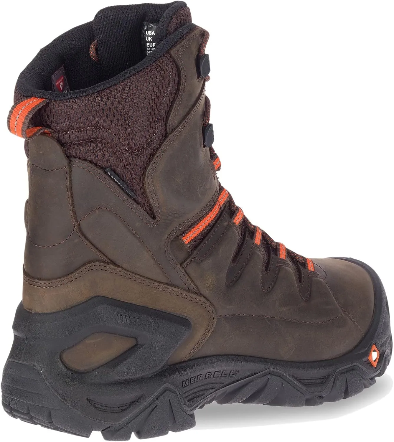 Merrell Men's Strongfield Leather 8in Thermo Waterproof Comp Toe Espresso Work Boots Strongfld 8" Wp Ct