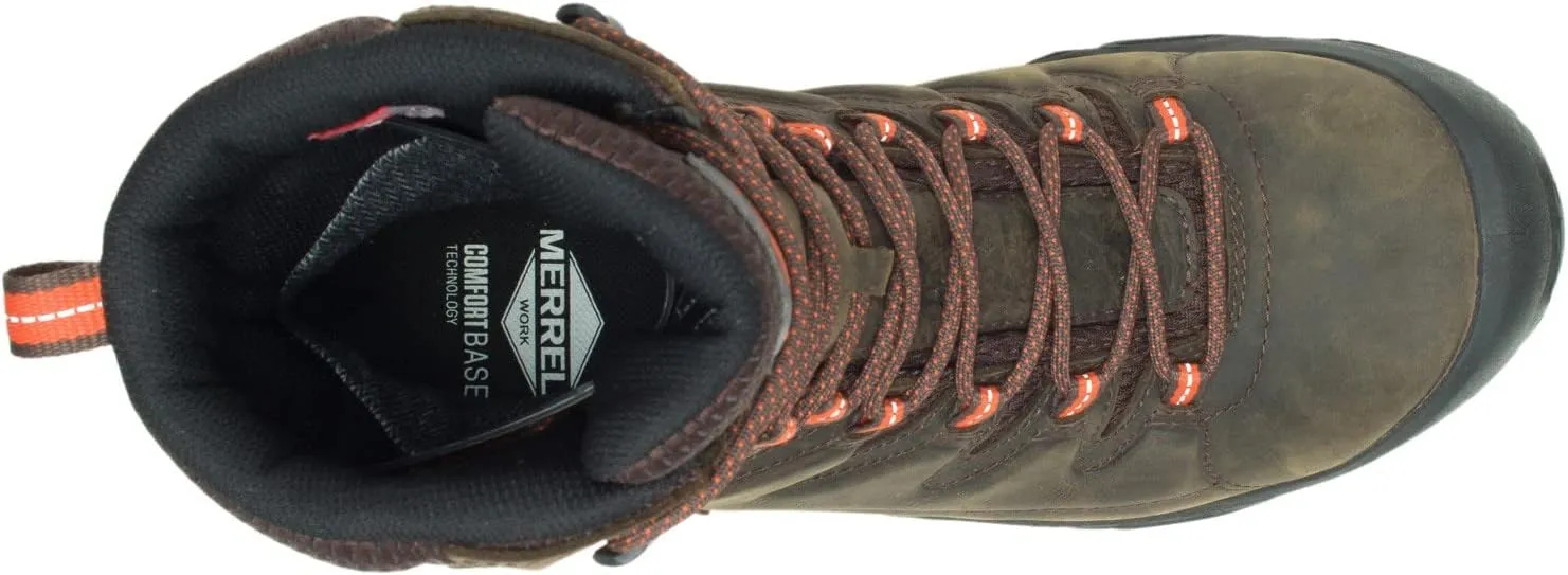 Merrell Men's Strongfield Leather 8in Thermo Waterproof Comp Toe Espresso Work Boots Strongfld 8" Wp Ct