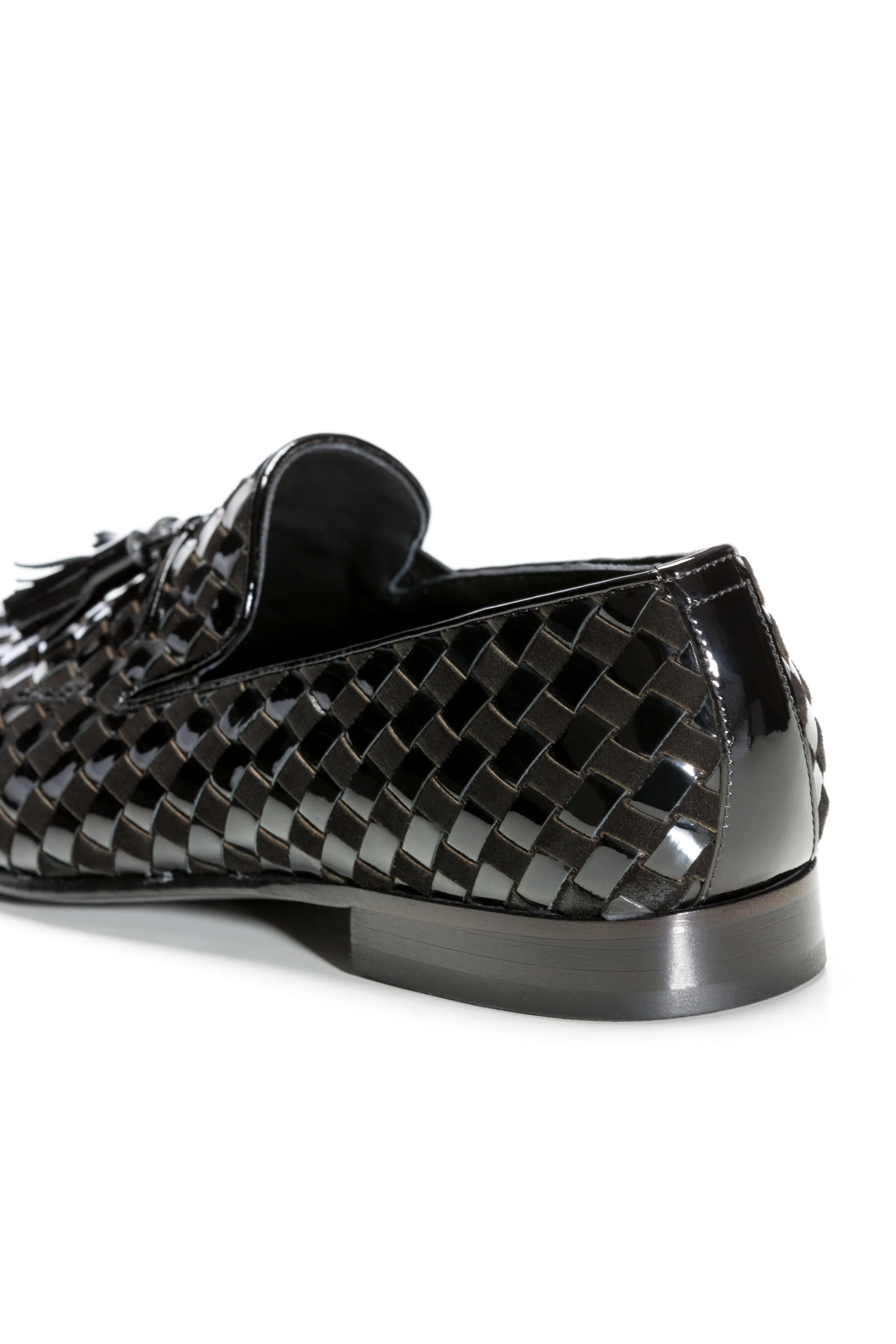 Pantofi tuxedo impletiti cu ciucuri