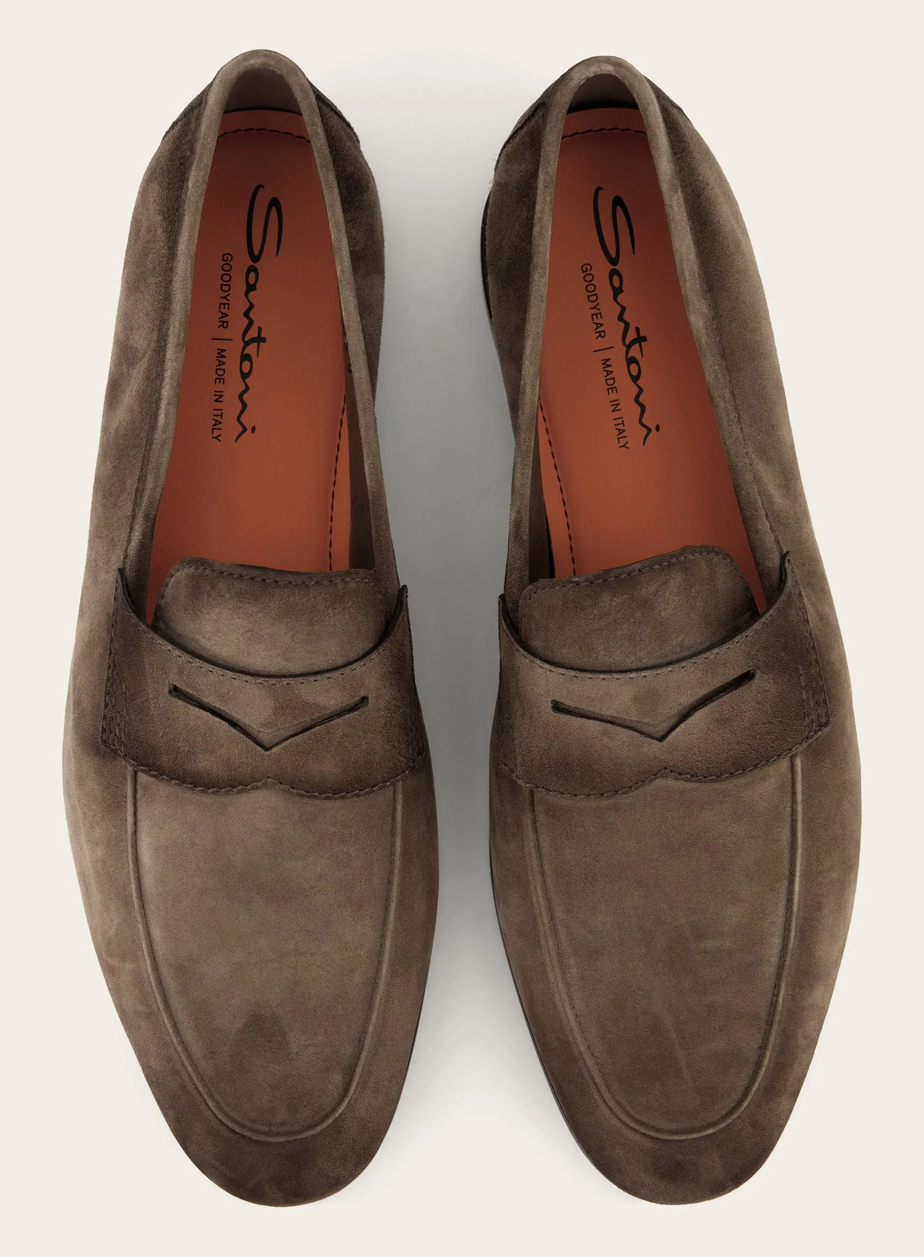Penny loafers van suède