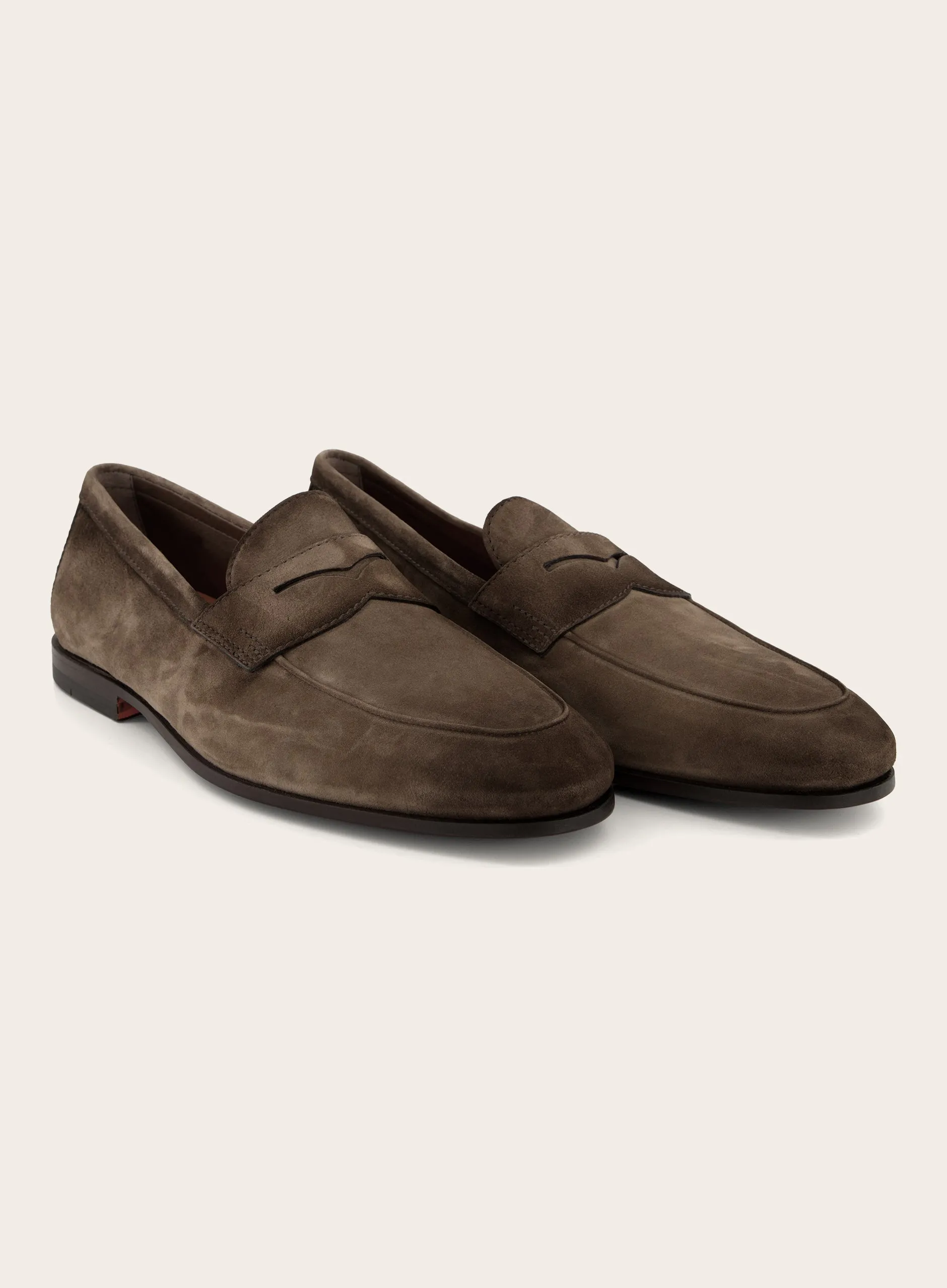 Penny loafers van suède