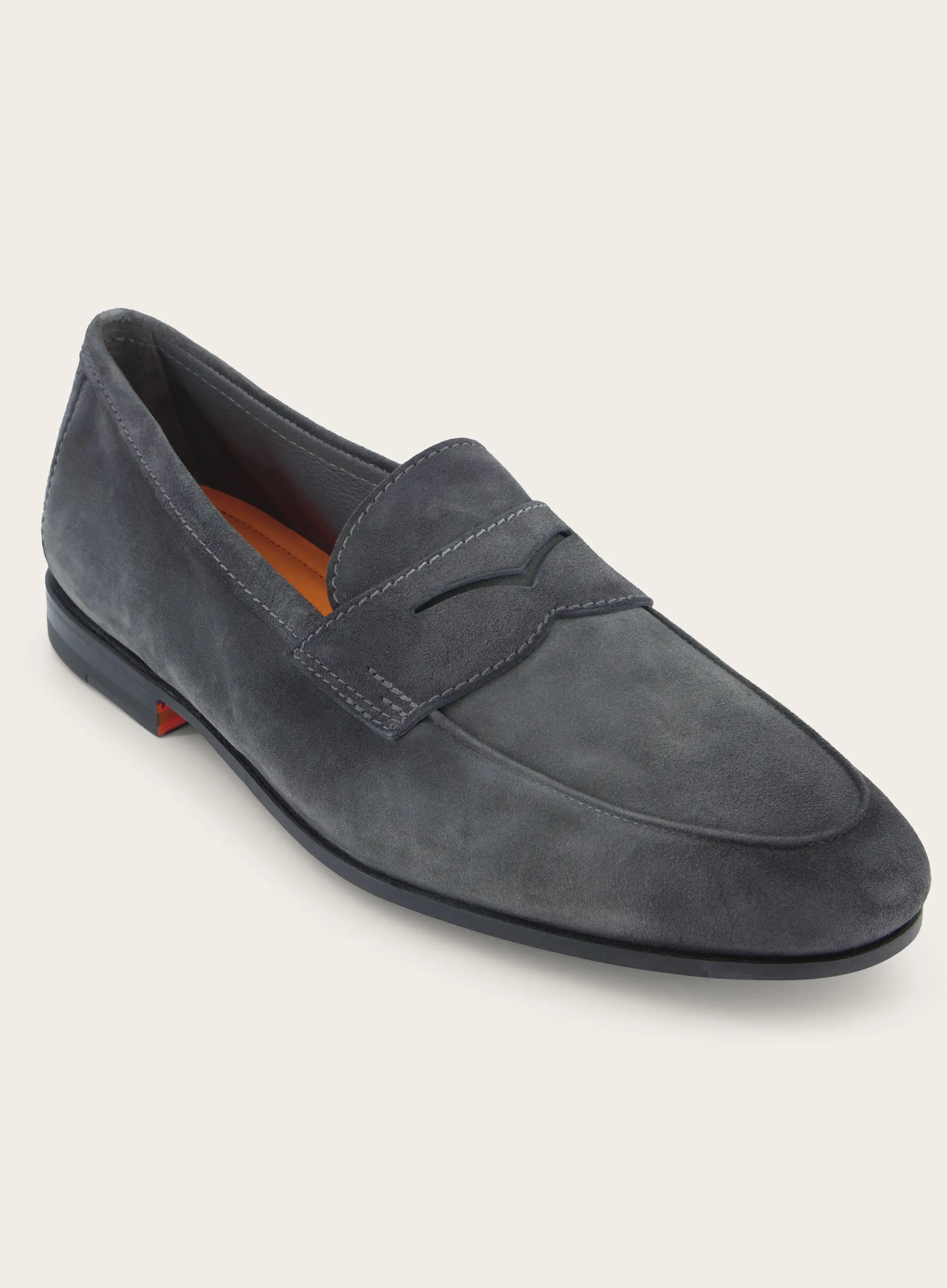 Penny loafers van suède