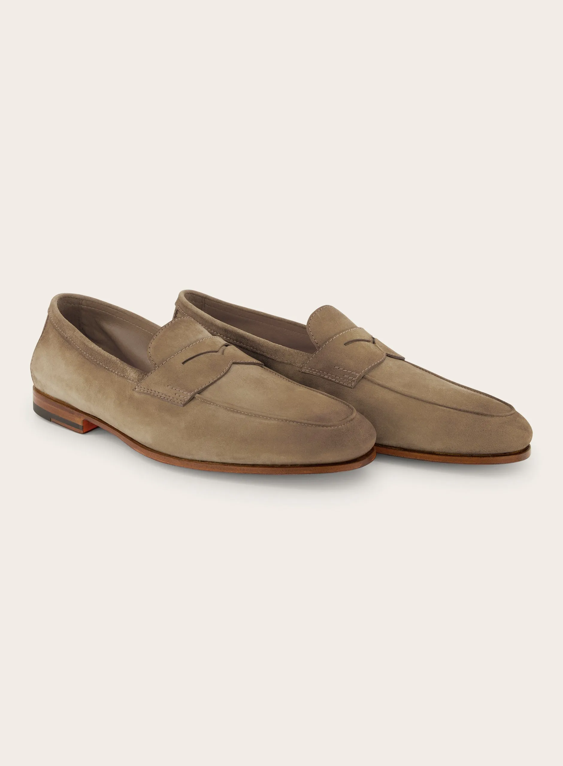 Penny loafers van suède