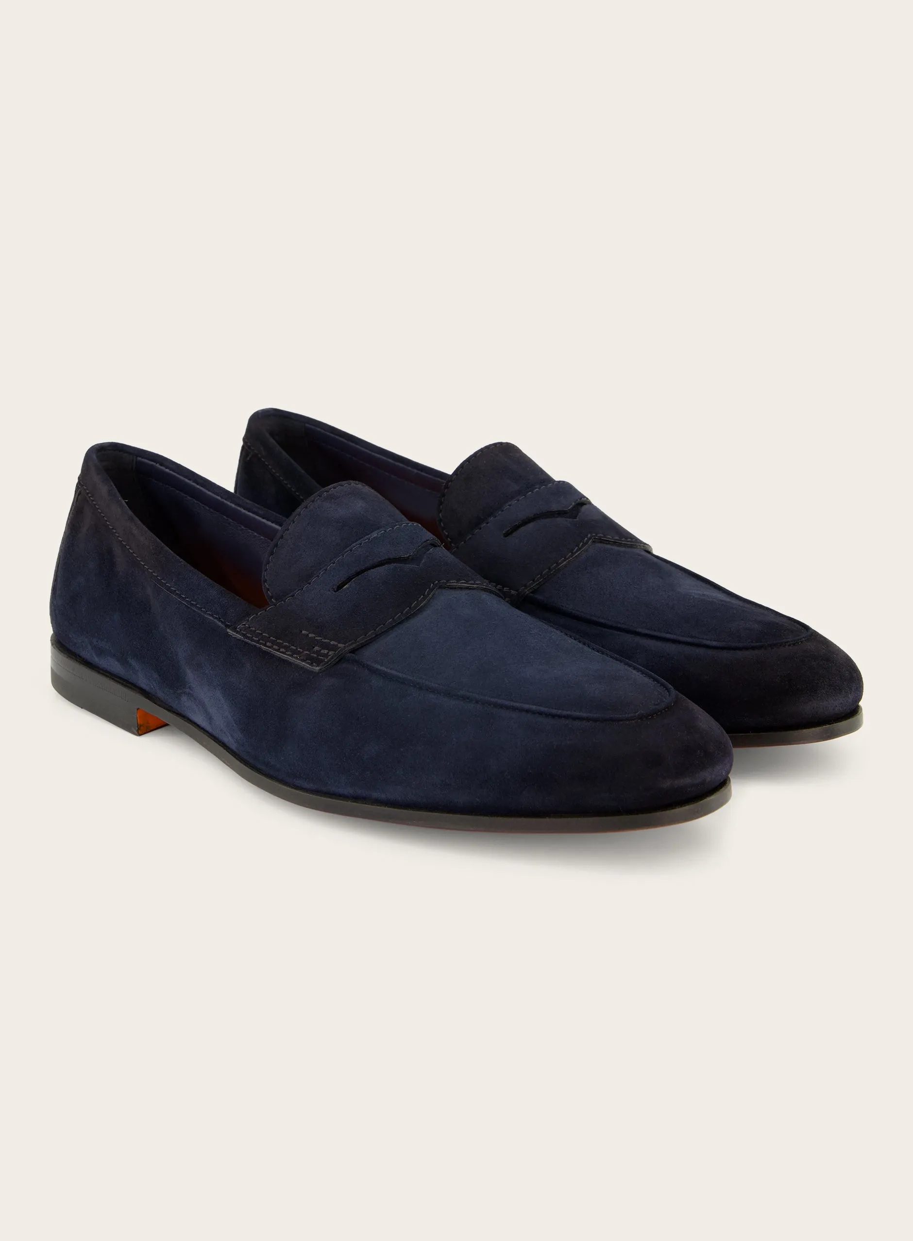Penny loafers van suède