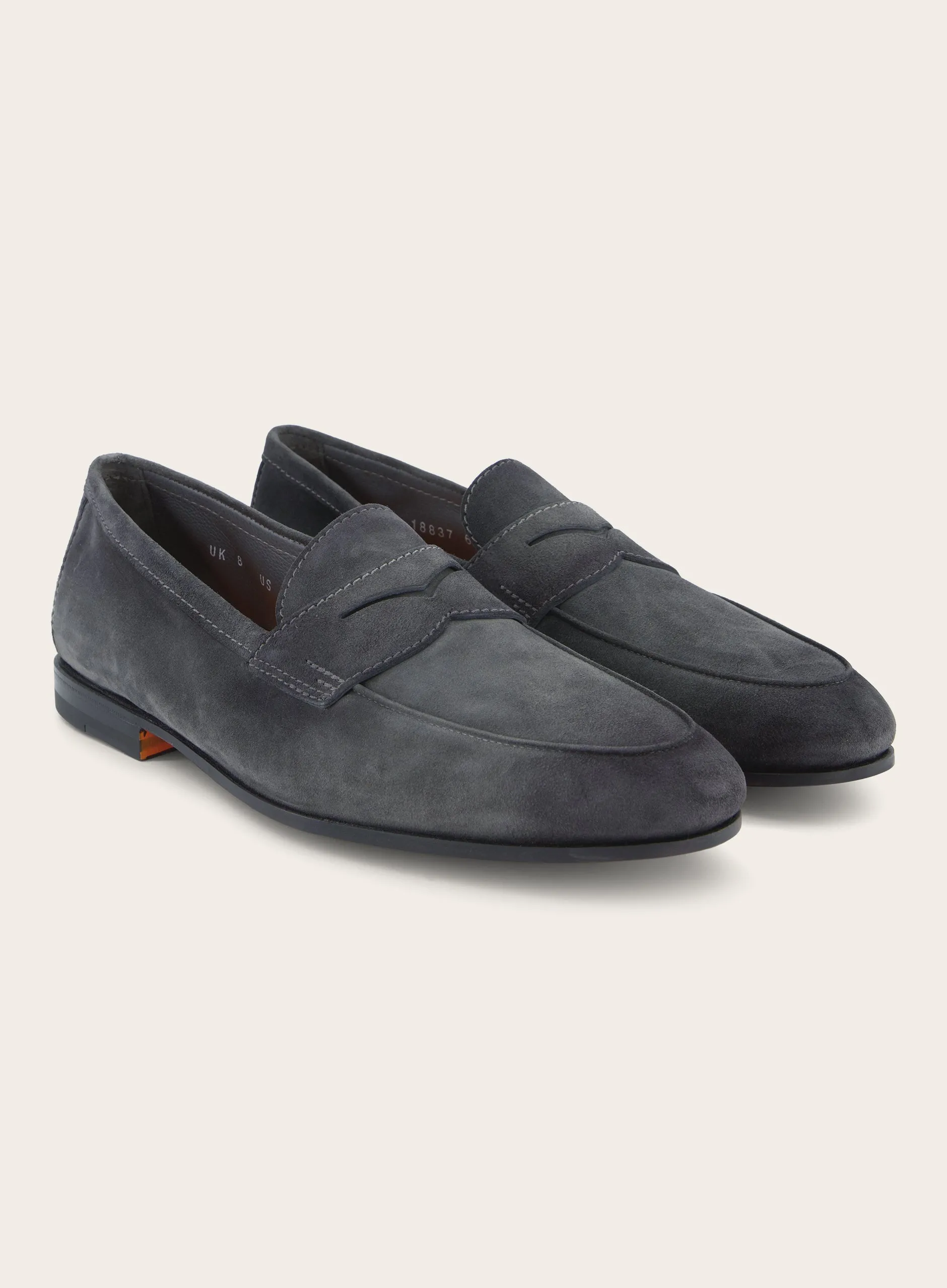 Penny loafers van suède