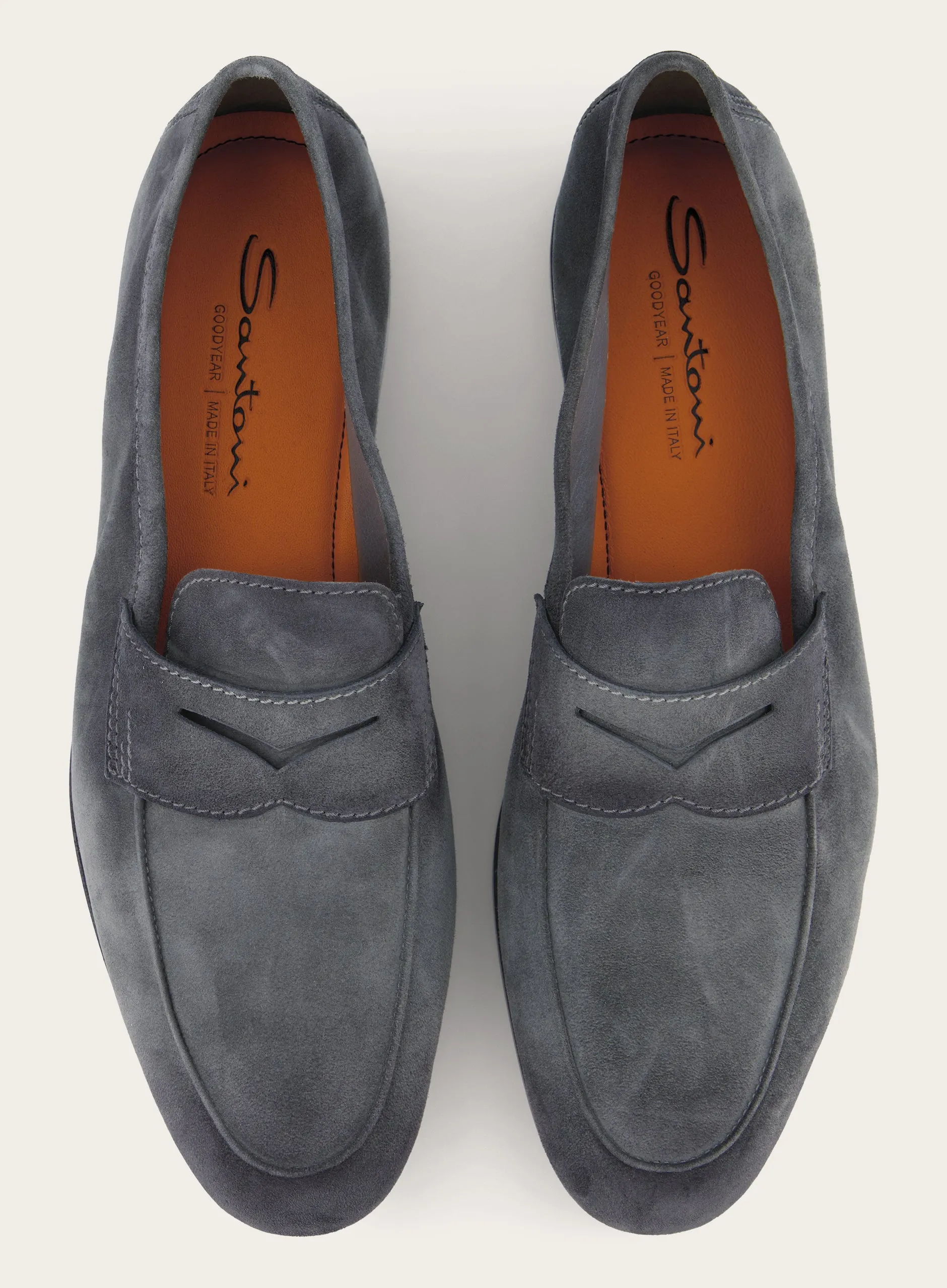 Penny loafers van suède