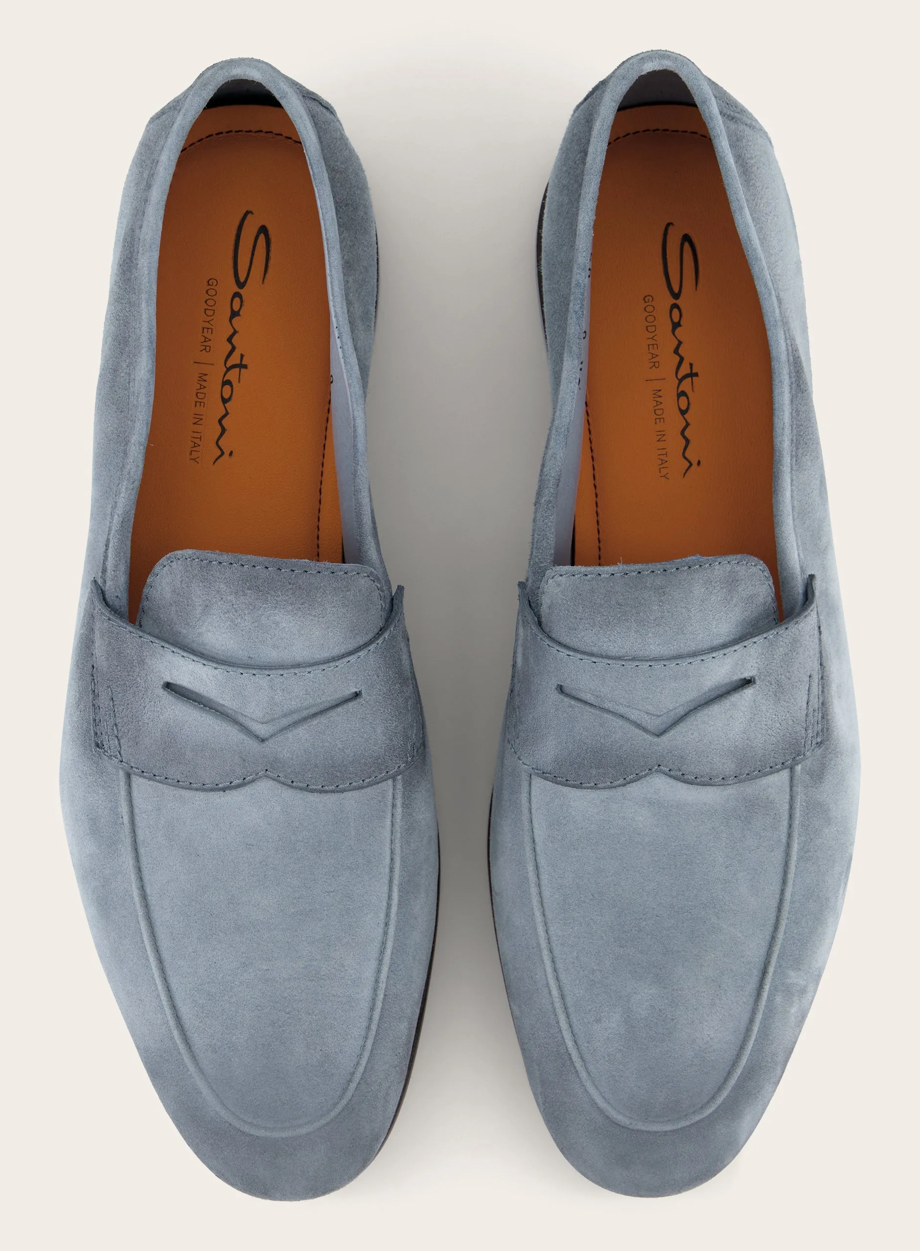 Penny loafers van suède