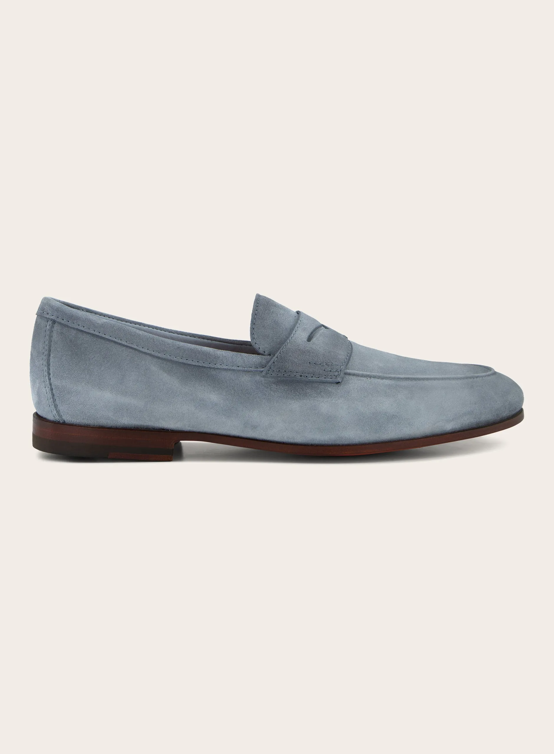 Penny loafers van suède