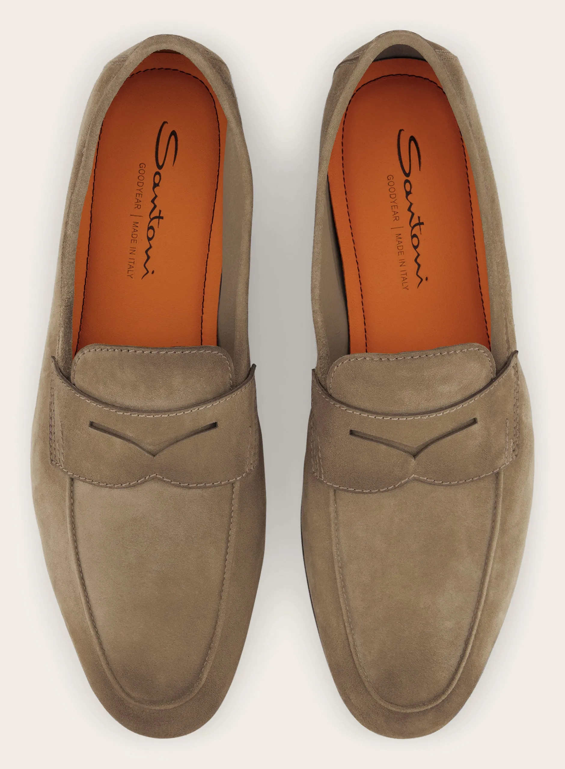 Penny loafers van suède