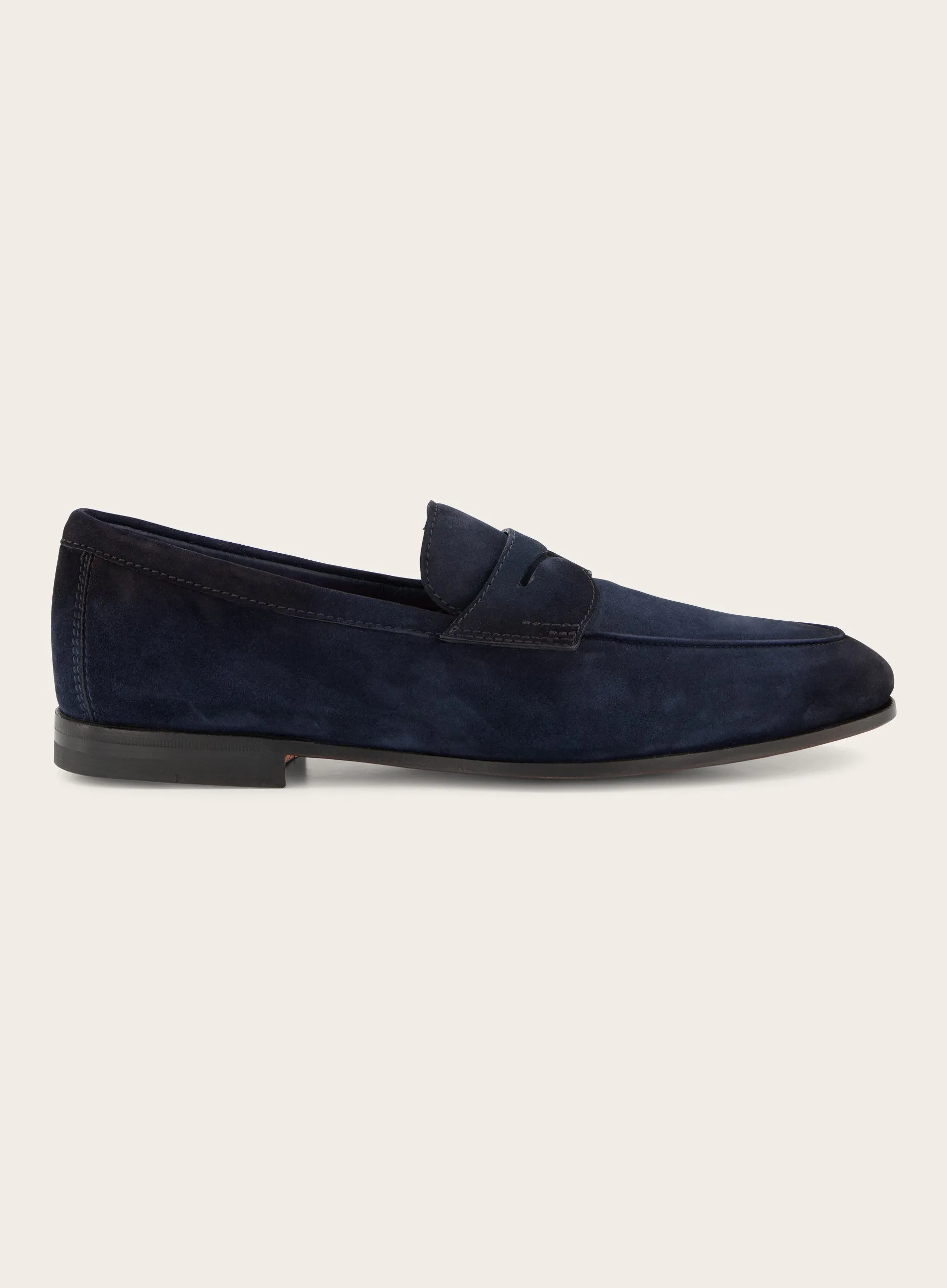 Penny loafers van suède