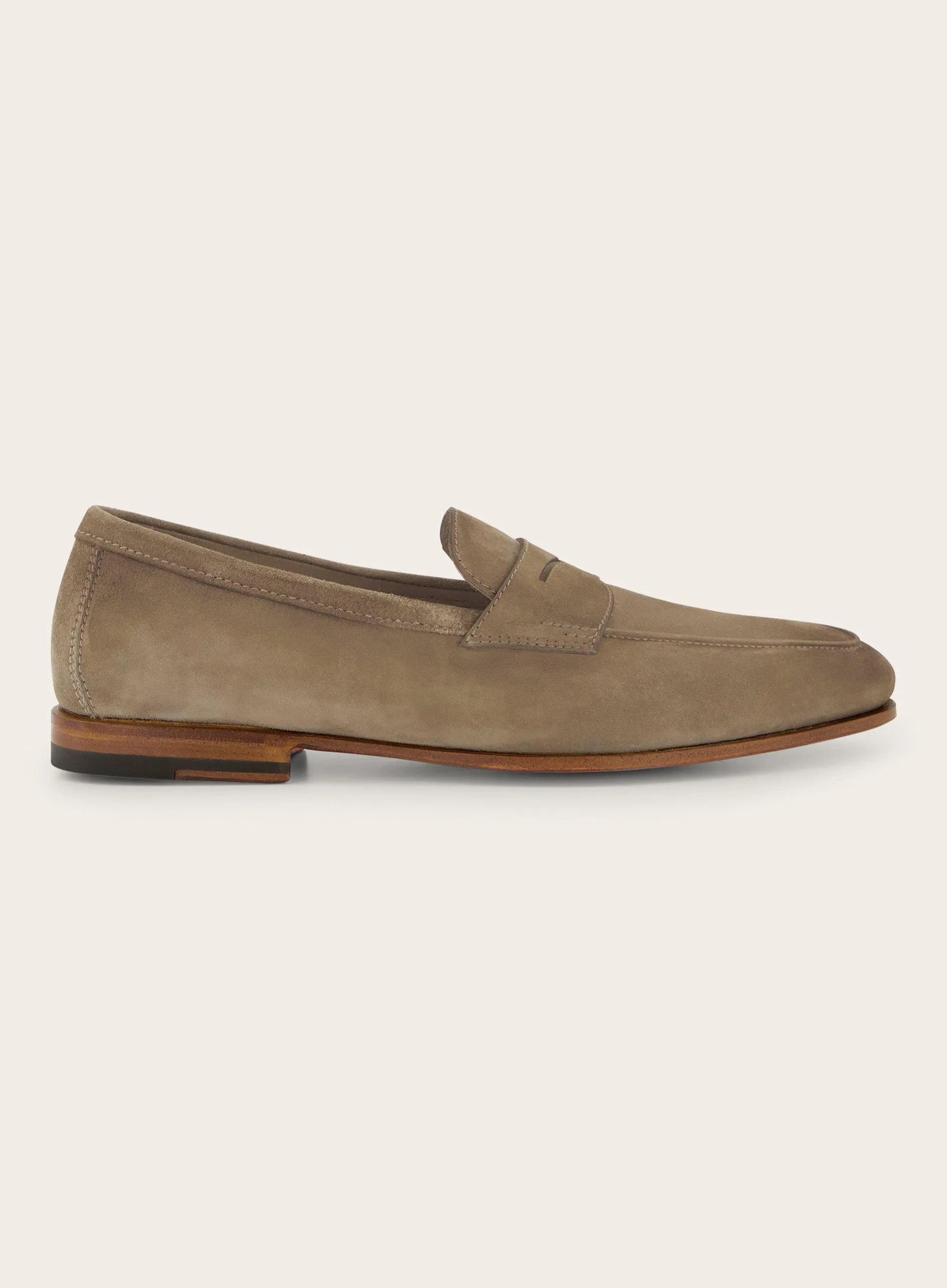 Penny loafers van suède