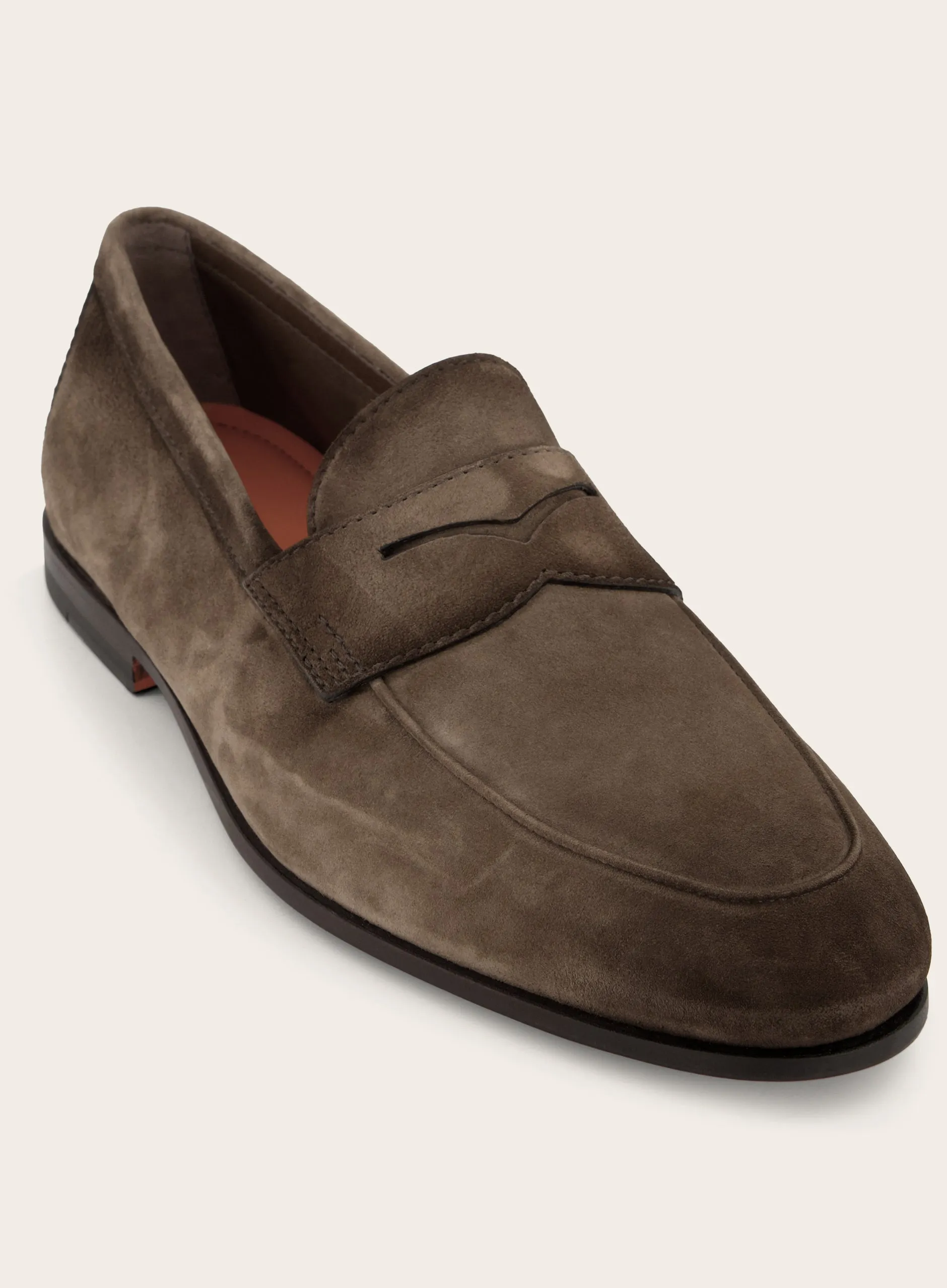 Penny loafers van suède