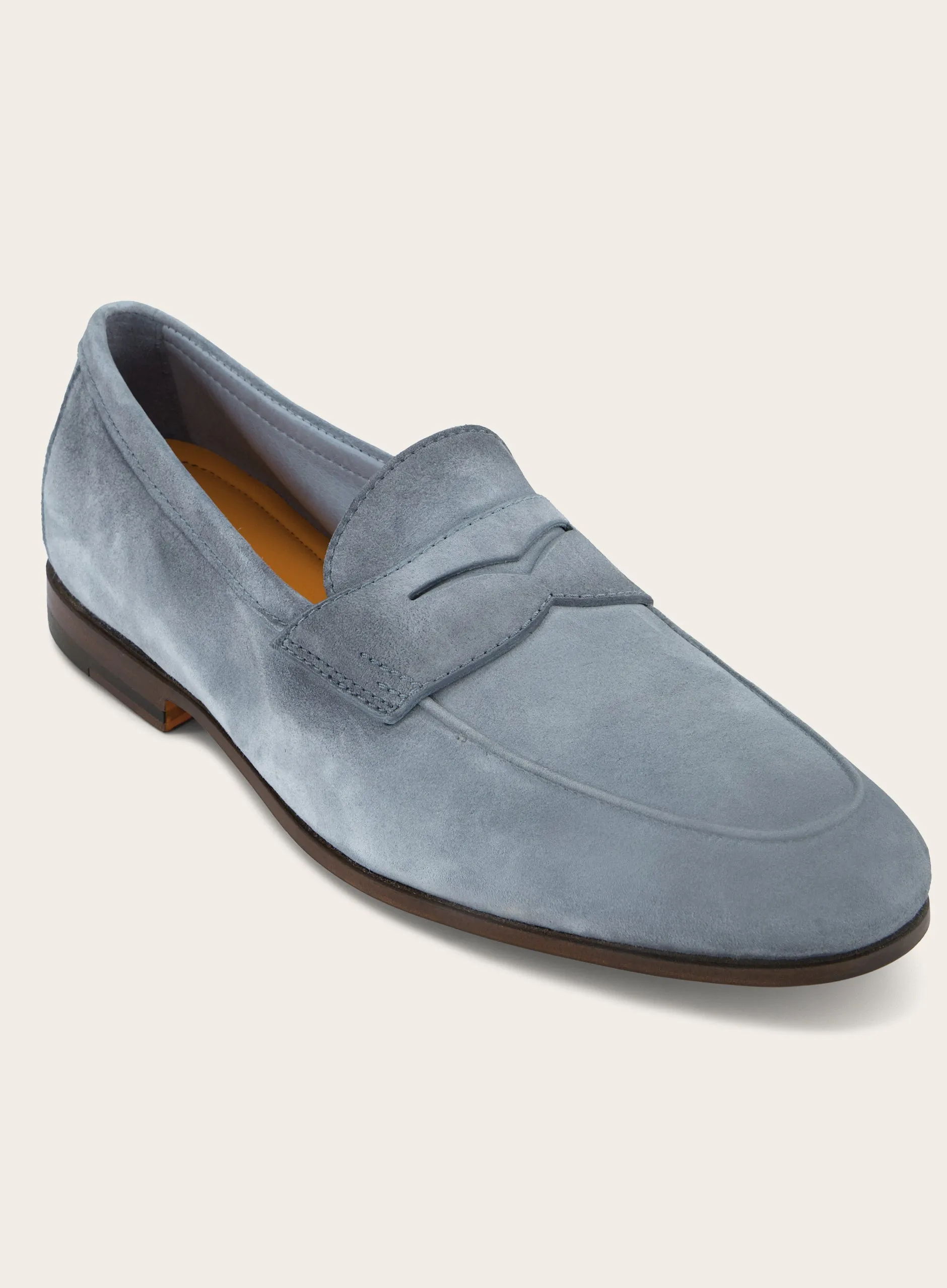 Penny loafers van suède