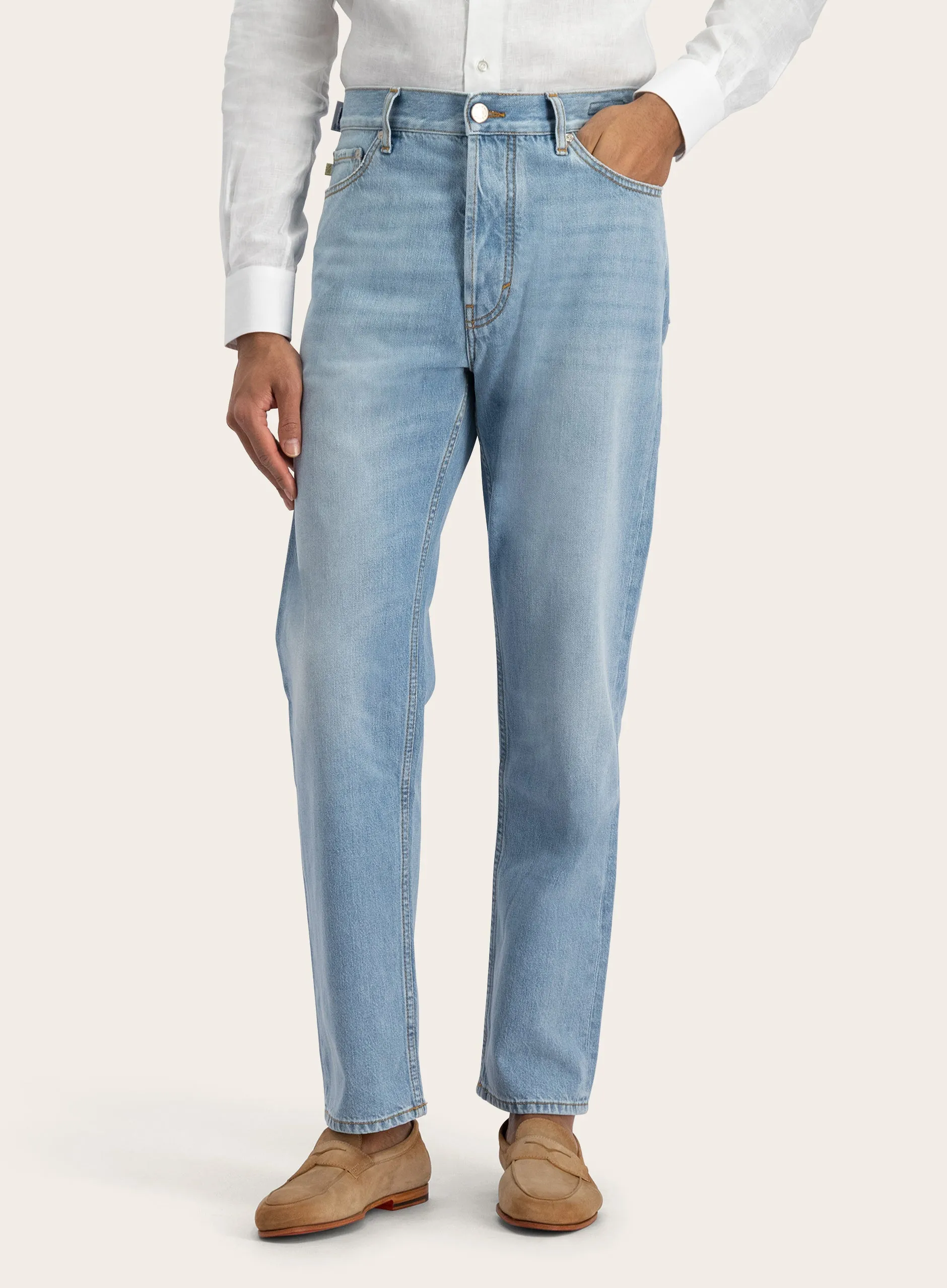 Penny loafers van suède