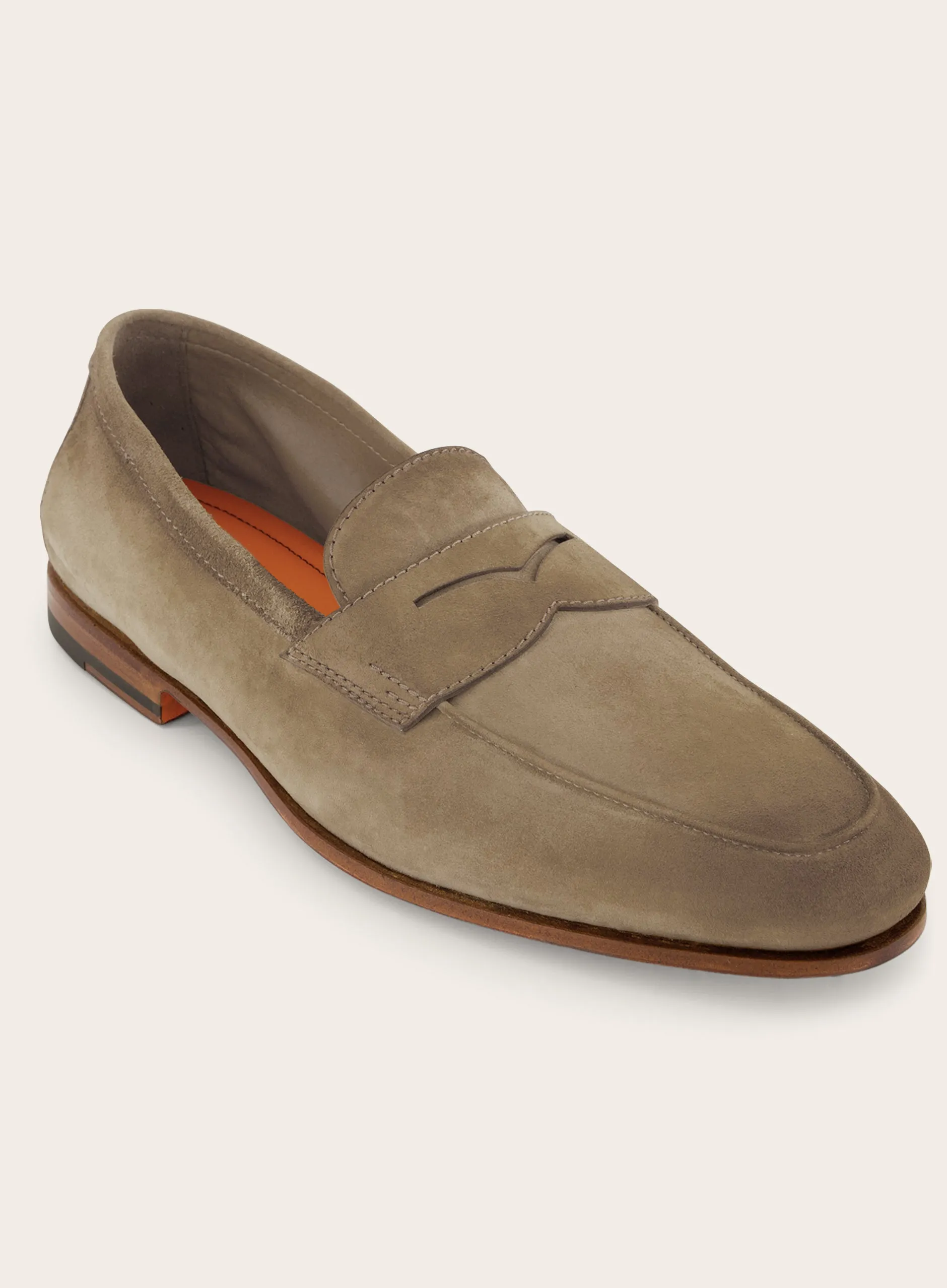 Penny loafers van suède