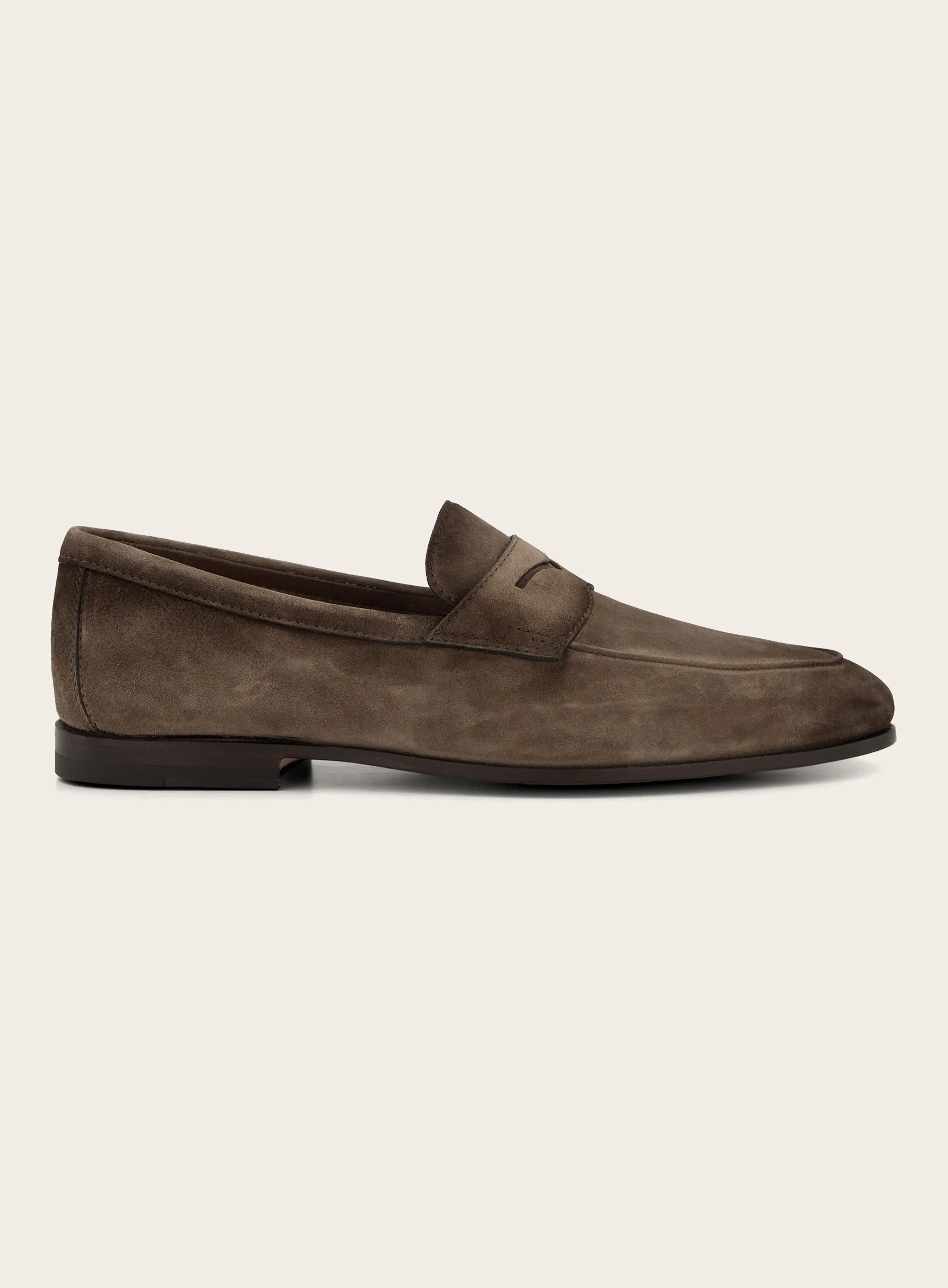 Penny loafers van suède