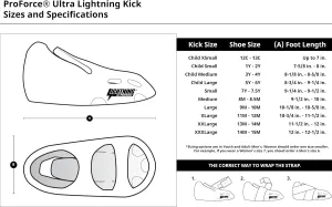 ProForce Ultra Lightning Kicks Sparring Shoes/Footgear - Red - Size 3-4 | Child Medium