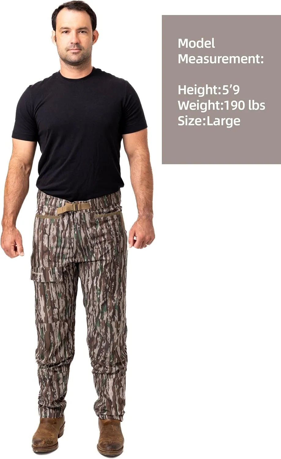 Realtree Men's 5-Pocket Camo Hunting Pant - Durable Pants with Reinforced Knees, Water-Resistant, Breathable Ripstop Fabric