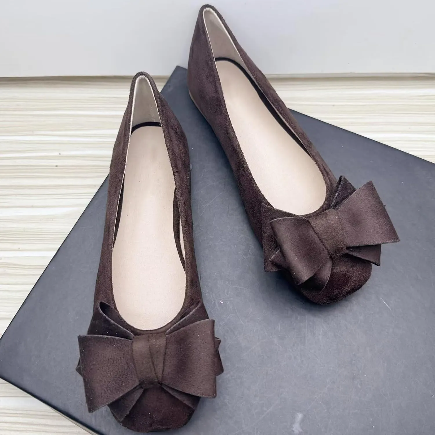 Starry Sky Dress Shoes for Women Comfort Pointed Toe Ballet Flats Portable Travel Shoes