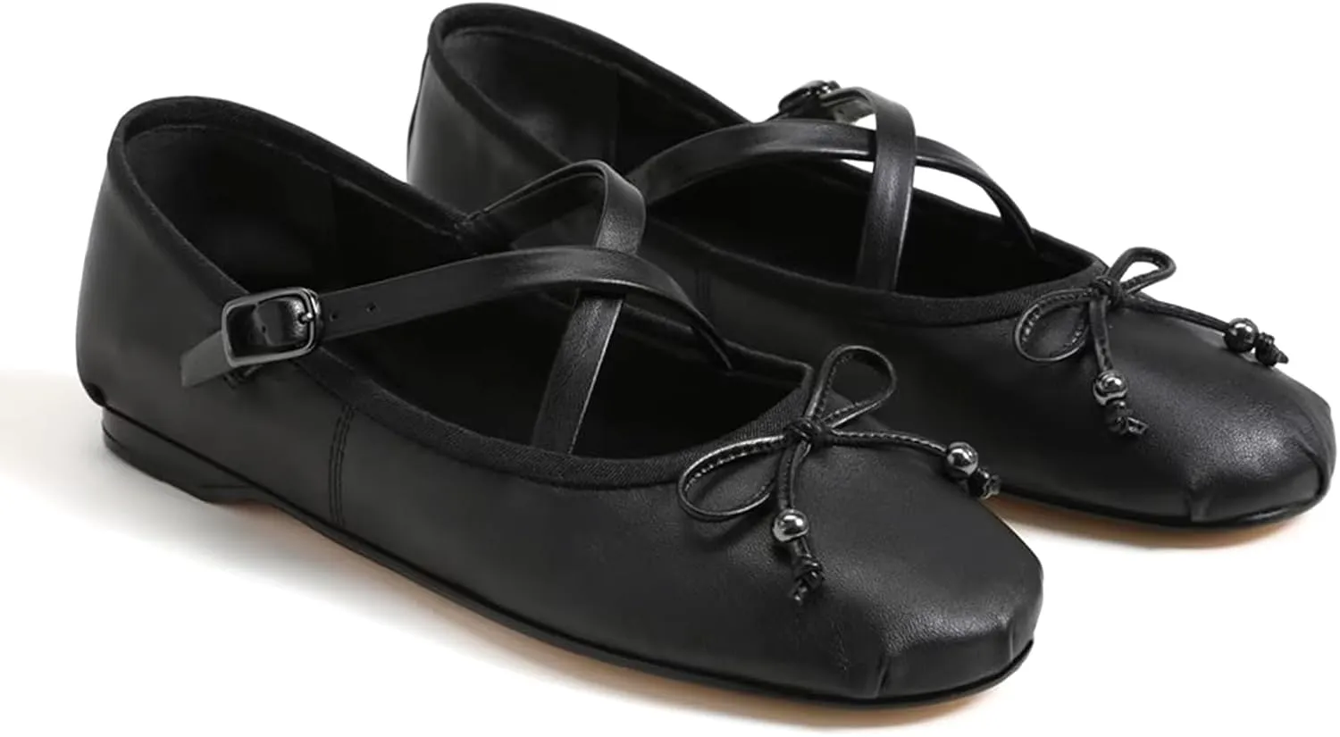 Suede Leather Ballet Flats Shoes for Women Cute Round Toe Slip On Mary Jane Flats Comfy Ballerina Flat Shoes Causal Daily Shoes with Strap