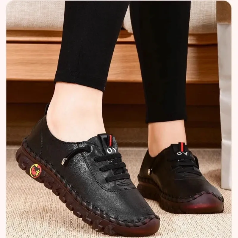Summer Flat Women's Shoes 2024 Orthopedic Loafers Woman Moccasins Stitched Slip on Sewing Mom Shoes Single Zapatillas De Mujer