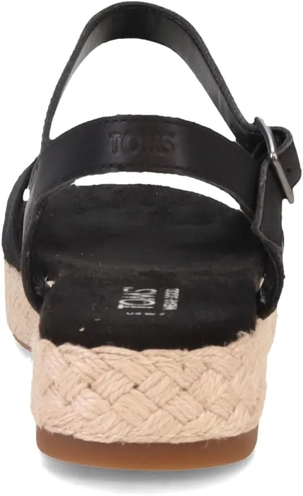 TOMS Womens Abby Platform Espadrille Casual Sandals Casual Low Heel 1-2" - Off White