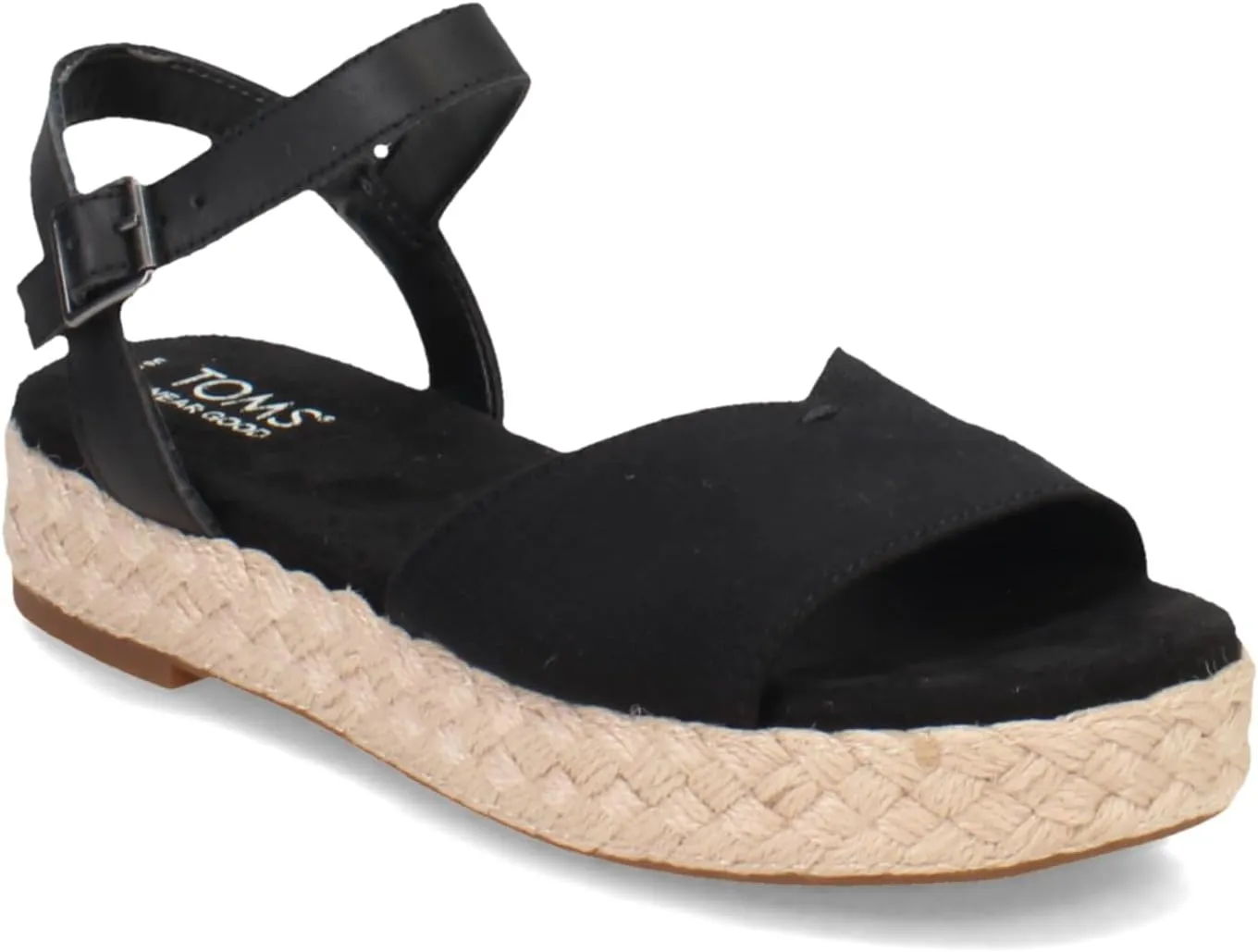 TOMS Womens Abby Platform Espadrille Casual Sandals Casual Low Heel 1-2" - Off White