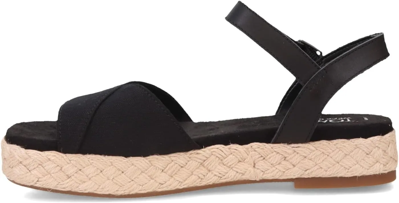 TOMS Womens Abby Platform Espadrille Casual Sandals Casual Low Heel 1-2" - Off White