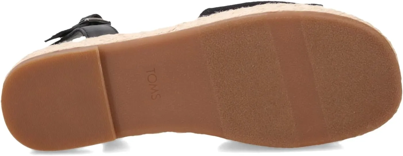 TOMS Womens Abby Platform Espadrille Casual Sandals Casual Low Heel 1-2" - Off White