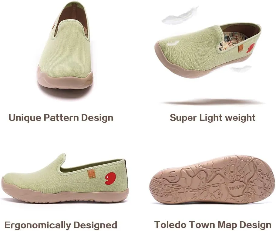 UIN Women's Slip On Loafers Lightweight Sneakers Flats Walking Casual Art Painted Travel Shoes Spray It
