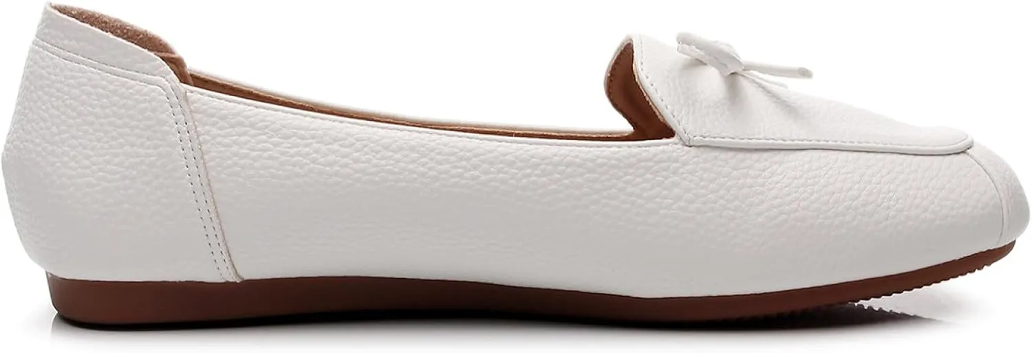 VenusCelia Women's Bowknot Wide Flat Shoe