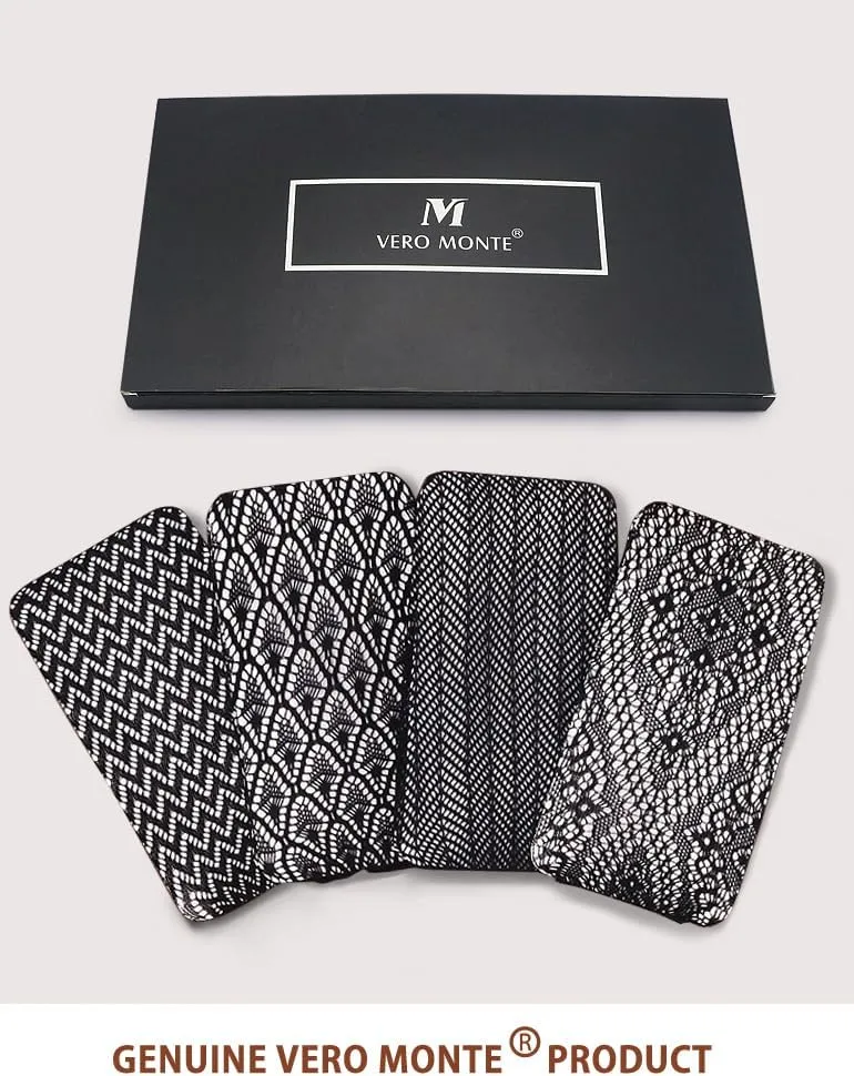 VERO MONTE Women Patterned Fishnet Tights Black Fishnets Net Stockings Pantyhose