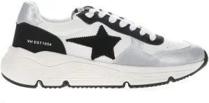 Vintage Havana Womens Nova Platform Lace Up Sneakers Shoes Casual - Black, Silver