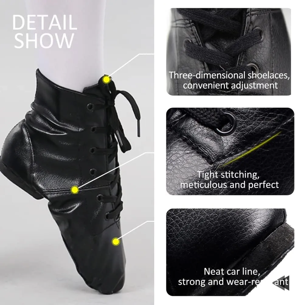 Women Ankle-top Jazz Dance Shoes Lace up Jazz Modern Dance Boot